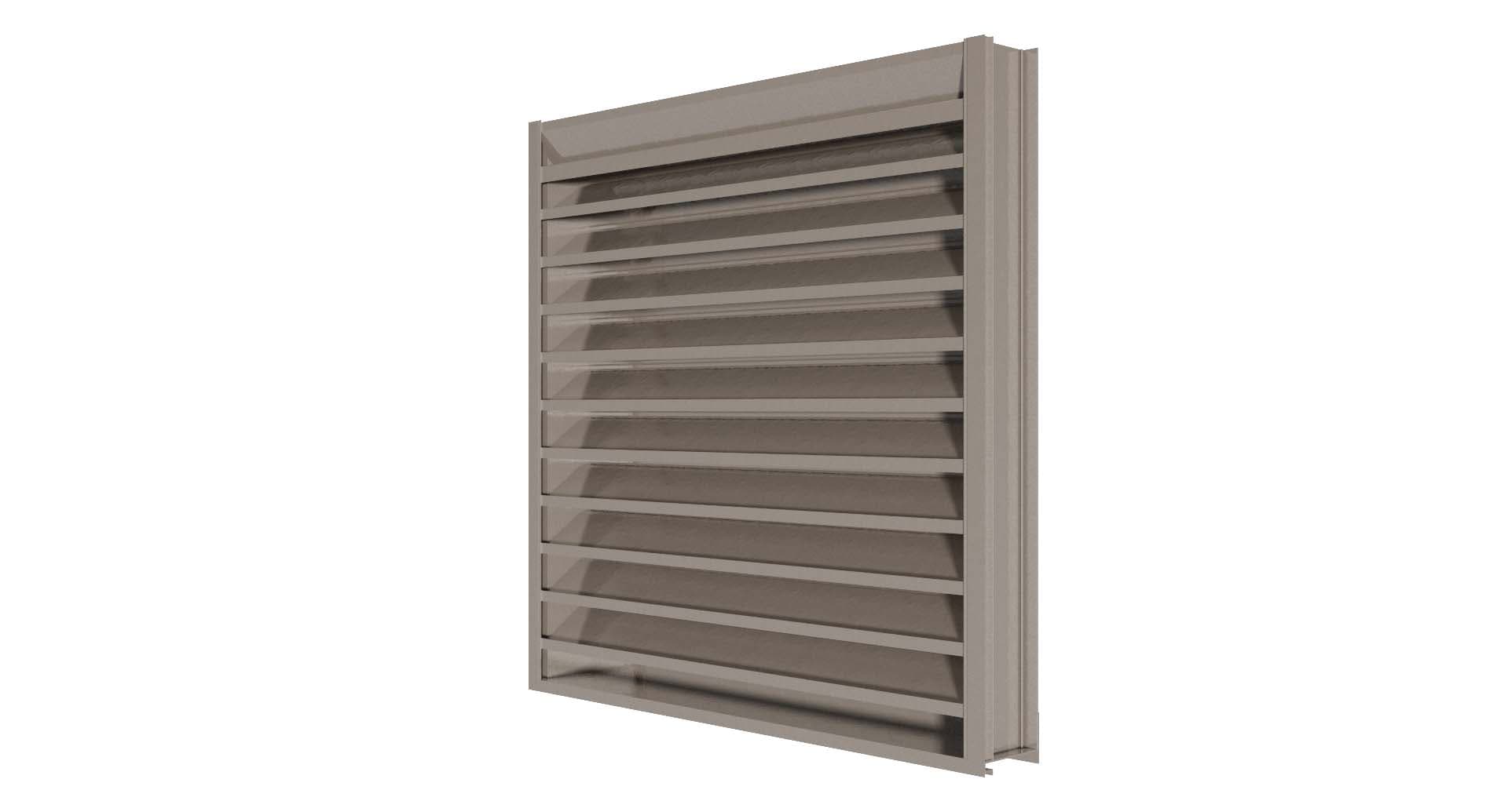 6350DS Color Finish: Extruded Aluminum Stationary Louver