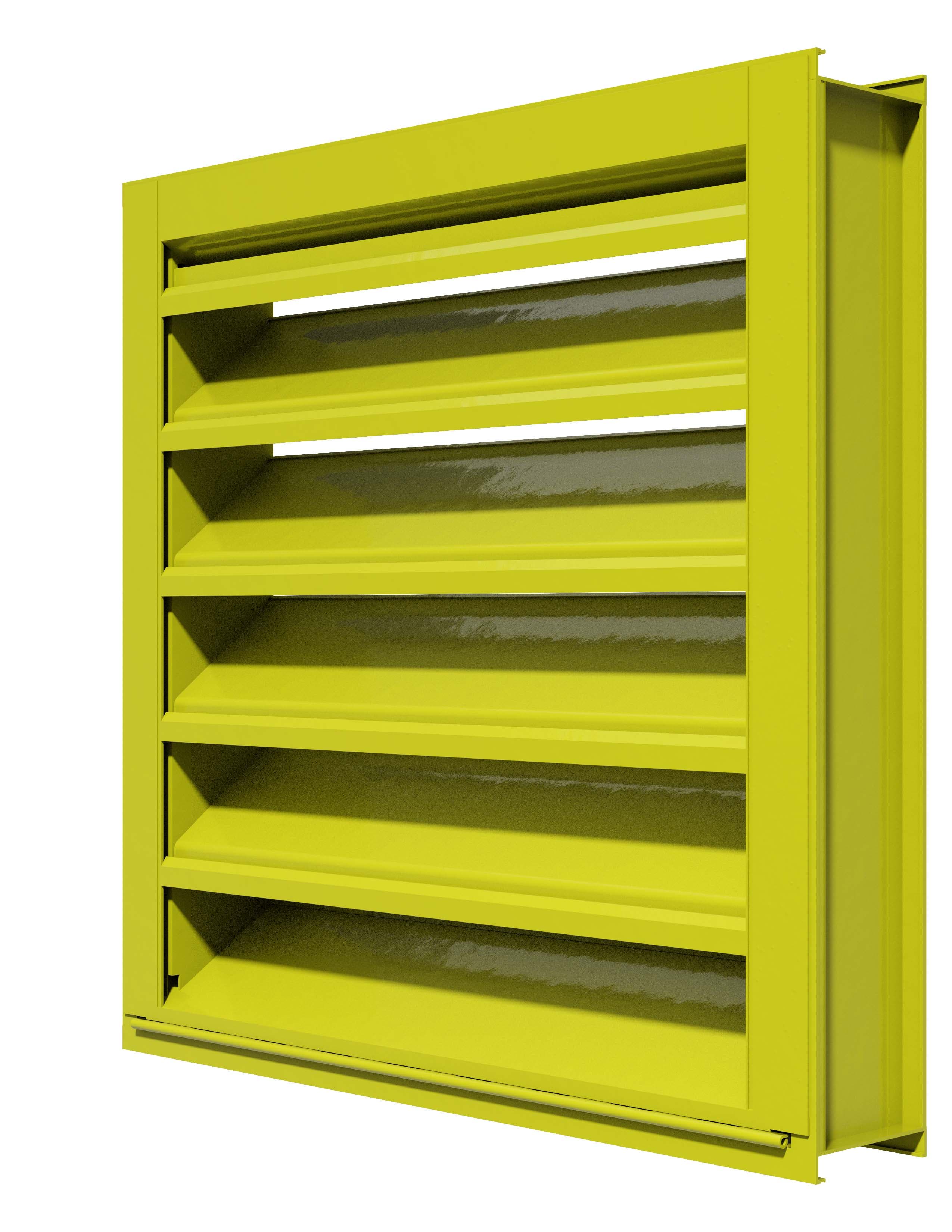 6375D Color Finish: Extruded Aluminum Stationary Louver