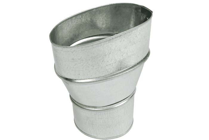 WhisperValue  DC 4" Oval to 3" Round Duct Adapter.