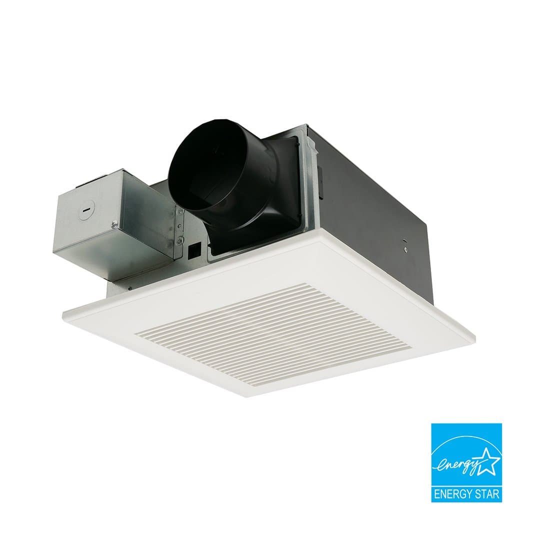 Panasonic WhisperFit DC Fan, 50/80/110 CFM - (120V / 60Hz / 1Ø)
