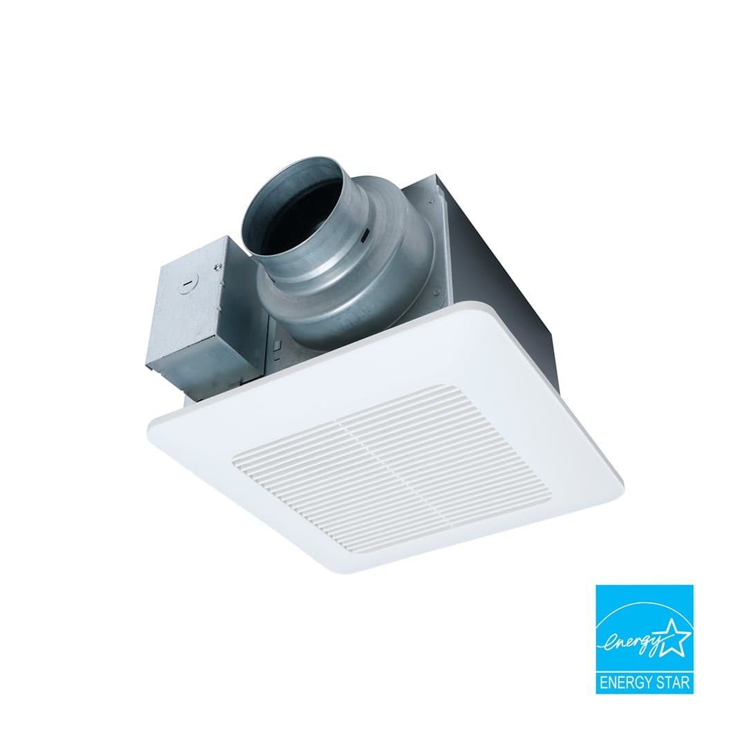 Panasonic WhisperCeiling DC Fan with SmartFlow with Light, 4" Duct - (120V / 60Hz / 1Ø)