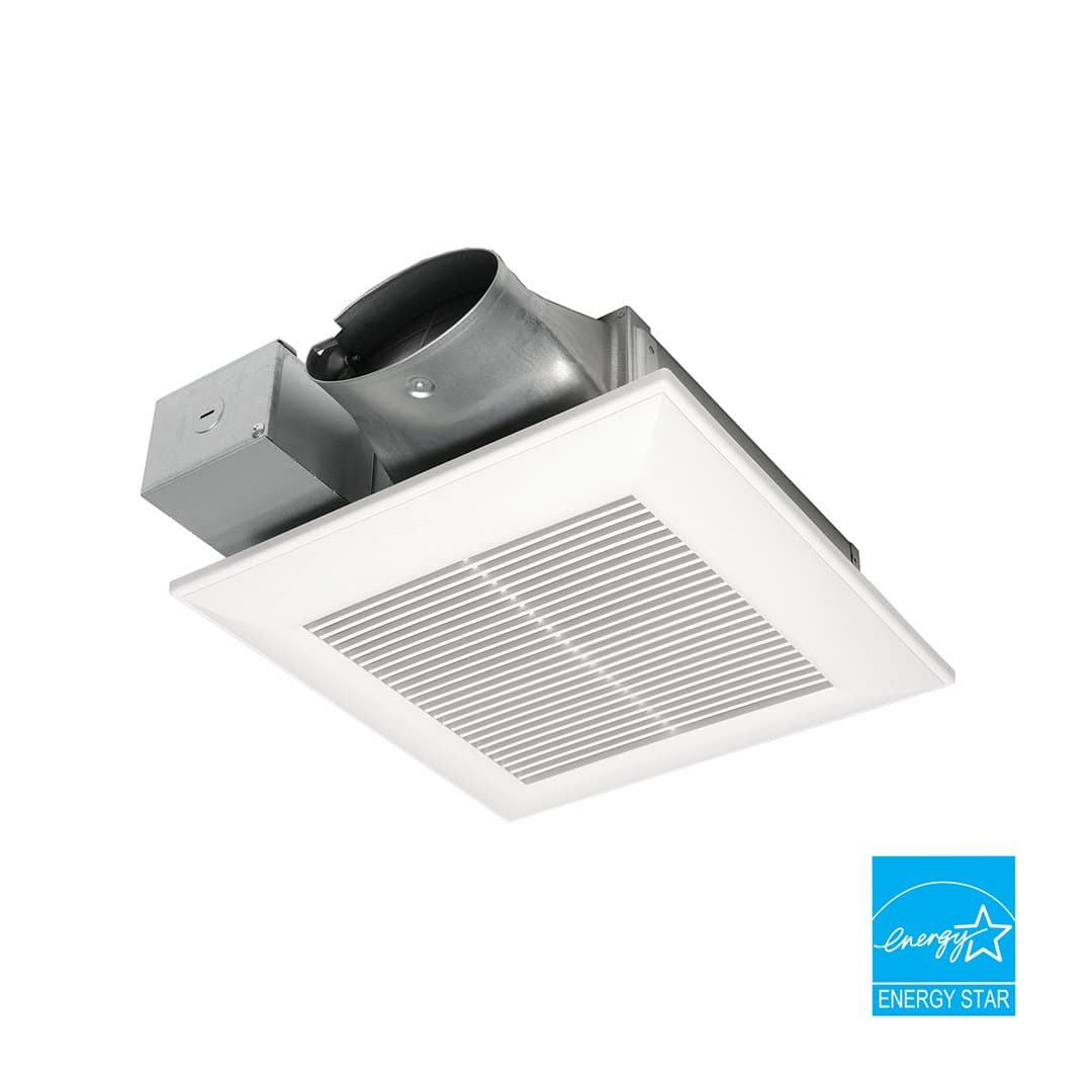 WhisperValue DC Fan with Multi-Speed and Pick-A-Flow , 50-80-100 CFM - (120V / 60Hz / 1Ø)